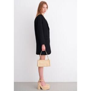 CHARLES & KEITH HK Women's Beige Loey Ankle-Strap Platform Pumps Sz 37 NWOB 98